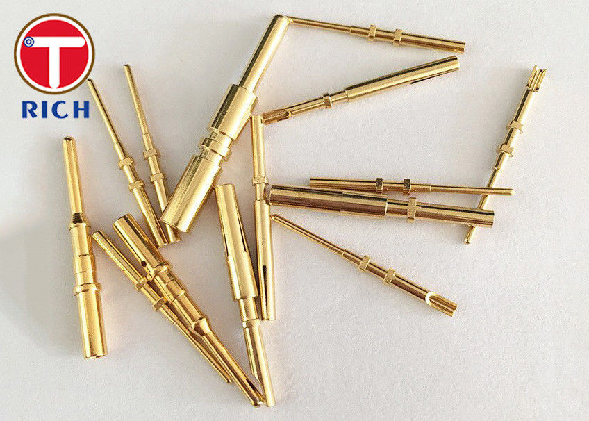 CNC Brass Electrical Parts Aviation Waterproof Connector Pin Socket Hardware Copper Parts